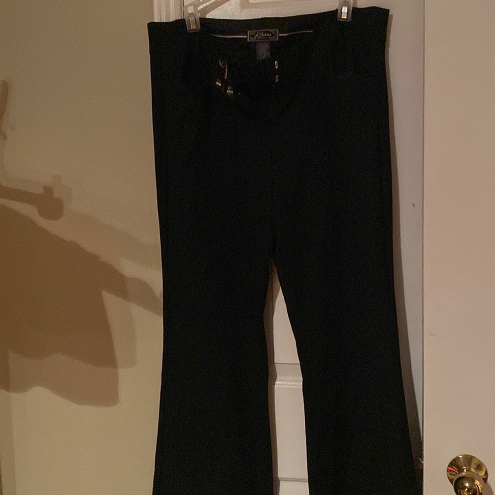 Black wide bottom Dress pants never worn